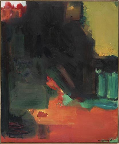 Nocturnal Splendor by Hans Hofmann, 1963 Oil on Canvas, Painting Black Orange Modern