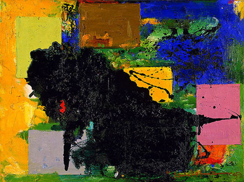 The Vanquished by Hans Hofmann, 1959 Oil on Canvas, Yellow Black