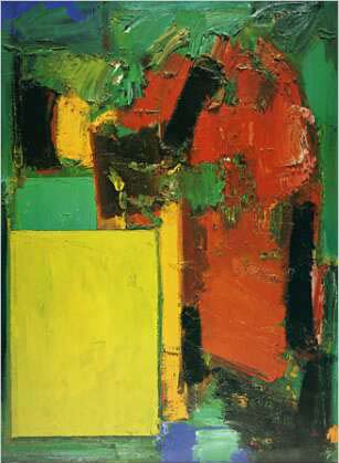 Smaragd, Red and Germinating Yellow by Hans Hofmann, 1959 Oil on Canvas